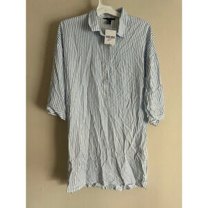 Forever 21 Women’s Shirt Dress, Striped Size Large Rayon Cotton Casual